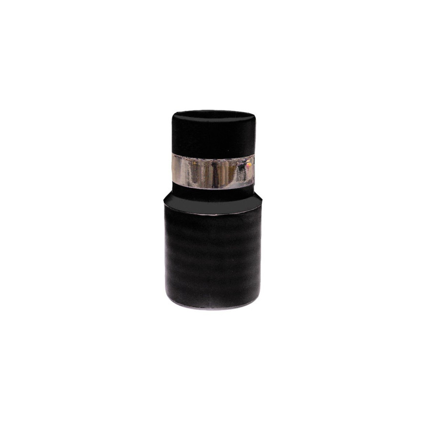 1¼ End Cuff Starter with Metal Band for Central Vac Inlet - Black