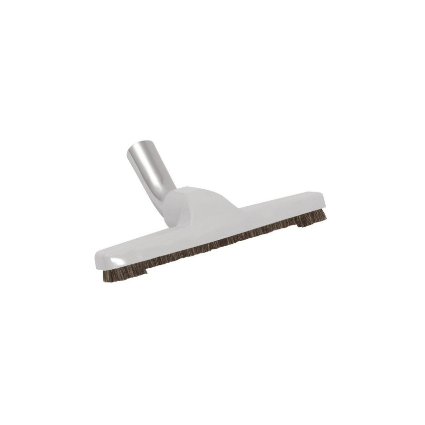 Floor Brush - 10" (25.4 cm) Cleaning Path - 1 ¼ " (31.75 mm) dia - with Metal Elbow - Fits All - Grey
