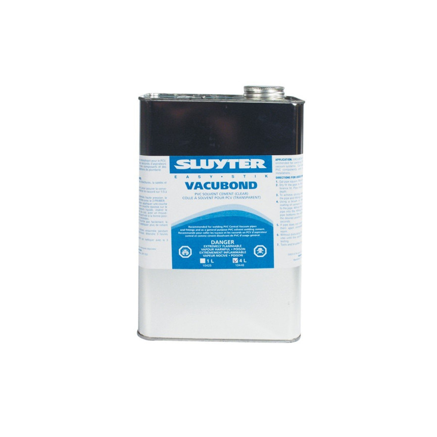 Pvc Solvent Glue - 4 L - Clear - for Central Vacuum Pipes and Fittings - Sluyter 10446