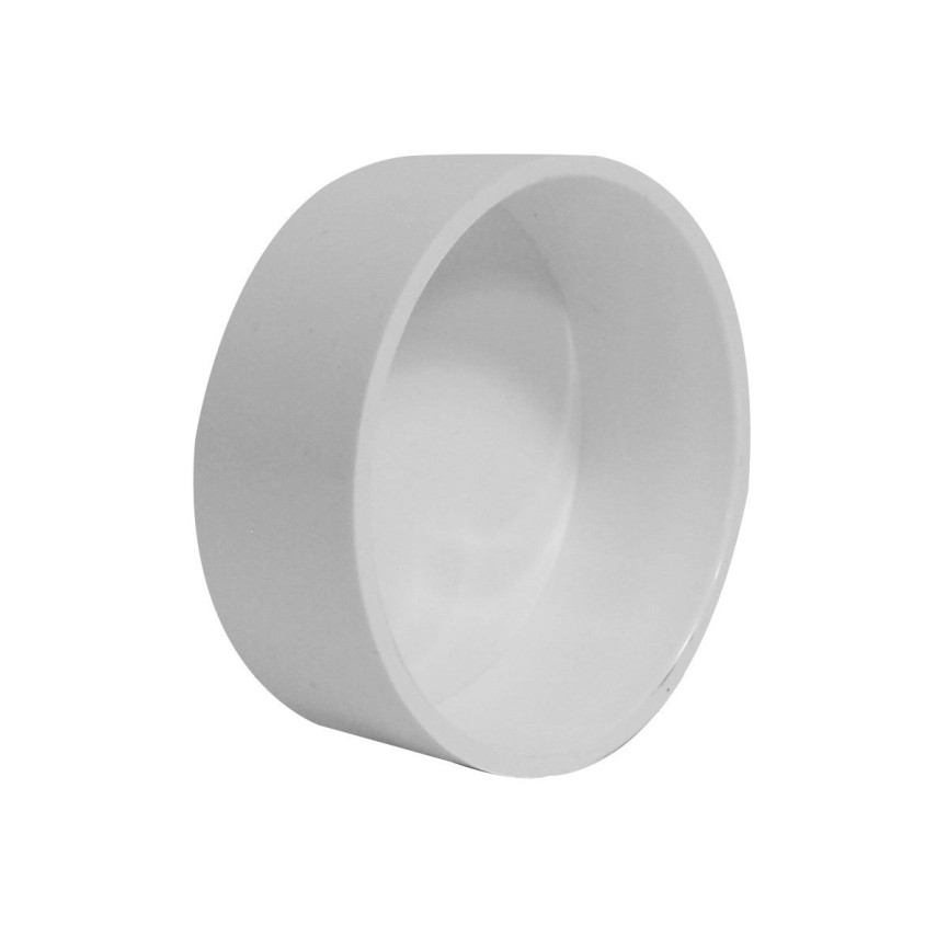 2" Pipe Cap - for Central Vac Installation - White - Plastiflex SV8080