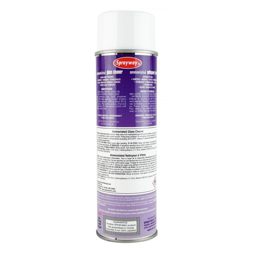 ***TEMP NLA***Ammoniated glass cleaner by Sprayway - 1lb, 3 oz (539g) - SW-043