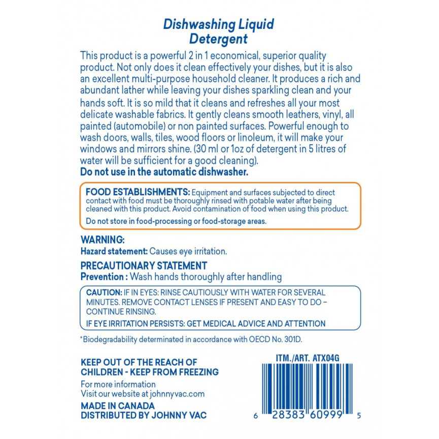 Dishwashing Liquid Detergent - 1,06 gal (4 L) - Attax ® Pro