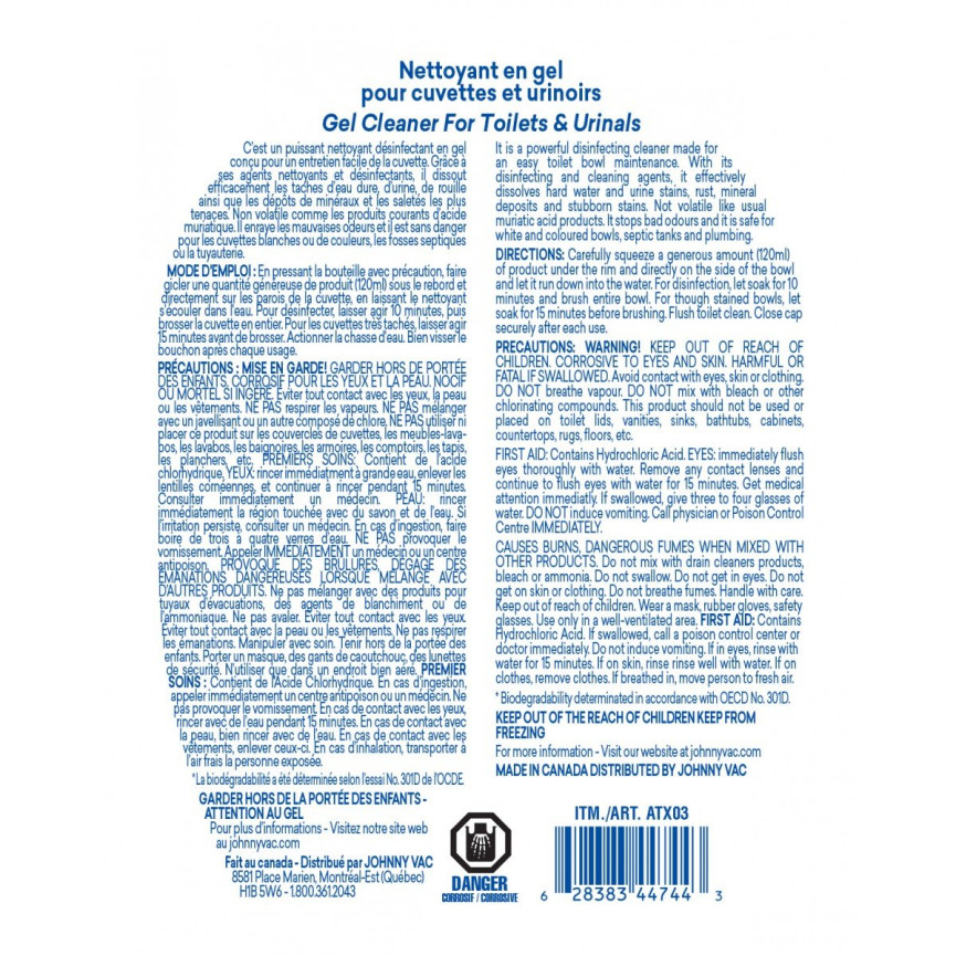 ATTAX URINAL &TOILET BOWL POWERFULL CLEANERS 1L