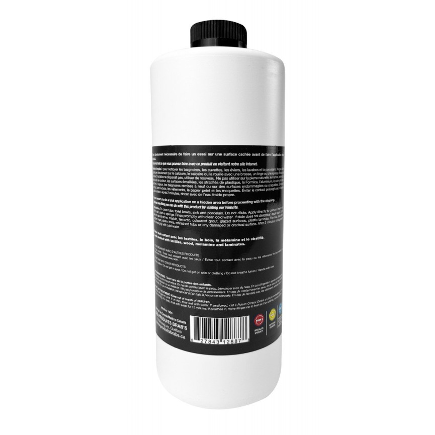 Calcium, Tartar and Rust Cleaner - 33.8 oz (1 L) - Brab's 193401