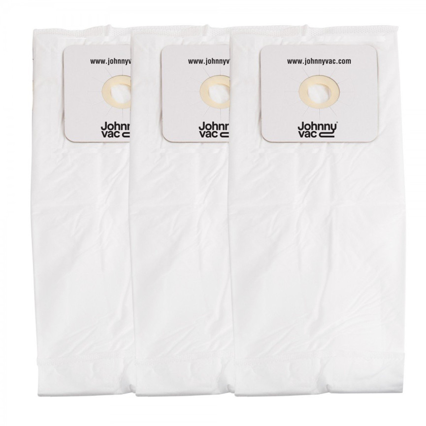 HEPA Microfilter Bag for Central Vacuum Johnny Vac, Rhinovac, Nutone, Hoover, Kenmore and Many More - Pack of 3 Bags