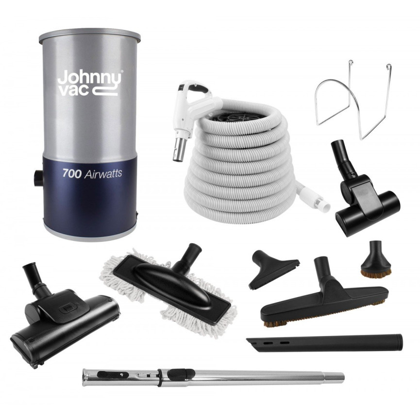 Central Vacuum, Johnny Vac JV700KITHA, With 30 ' Hose, Accessories