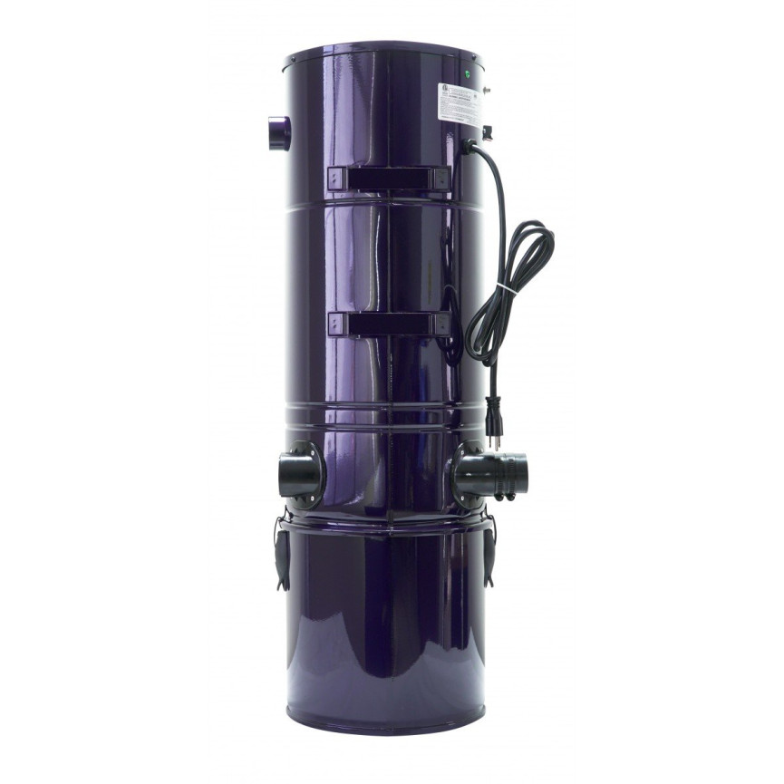 Central Vacuum & Kit - 35' (10 m) Hose with On/Off Switch - 12" (30 cm) Air Power Nozzle & Floor Brush with Multiple Tools - Mini Air Power Nozzle - Black - Telescopic Wand