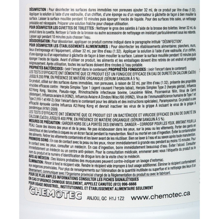 Saniblend 32 - Cleaner - Deodorizer - Disinfectant - Concentrated - Lemon - 1.06 gal (4 L) - Safeblend S32L G04 - Disinfectant