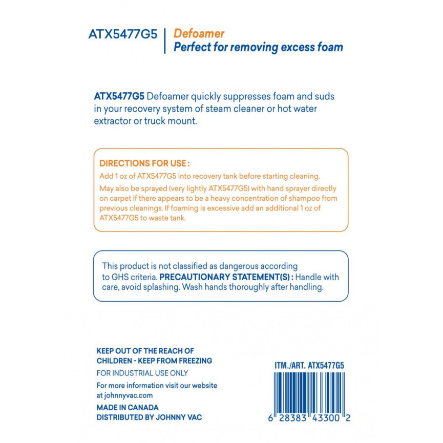 Defoamer (For Removing Excess Foam) - 5 gal (18.9 L) - Attax ® Pro