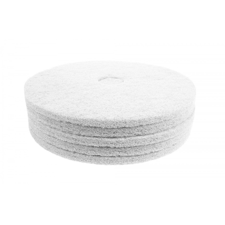 Floor Machine Pads - Super Polish - Spray Buff - 19" (48.2 cm) - White - Box of 5 - 66261054211