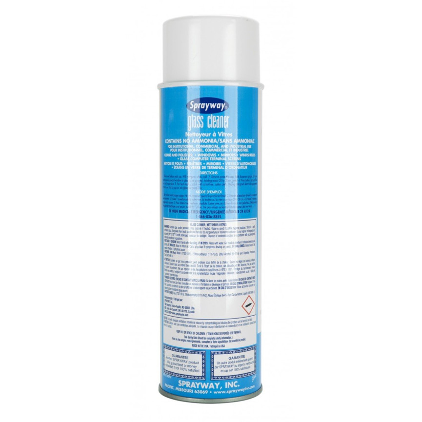 Foaming Glass Cleaner Aerosol - Sprayway - 19 oz (539 g) - Sprayway 50C/50W