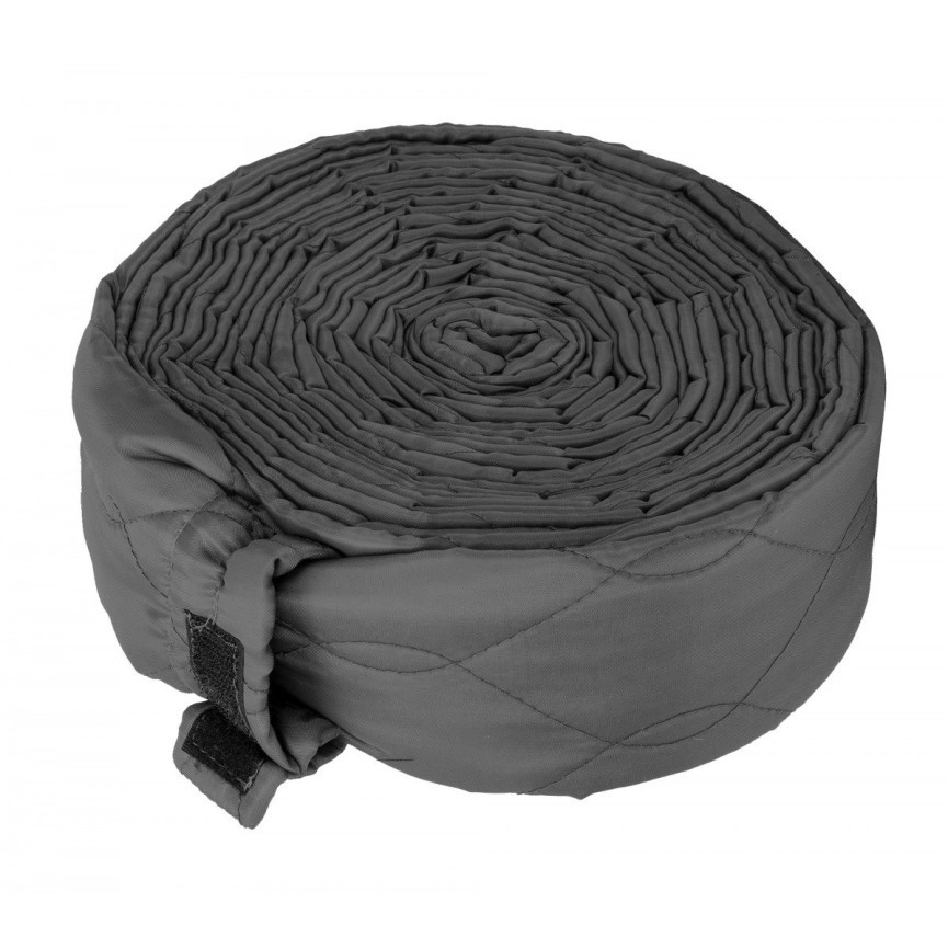Cover for 35' (10 m) Hose of Central Vacuum Cleaner - Padded - with Zipper - Grey - VacSoc - VS-PZGY35