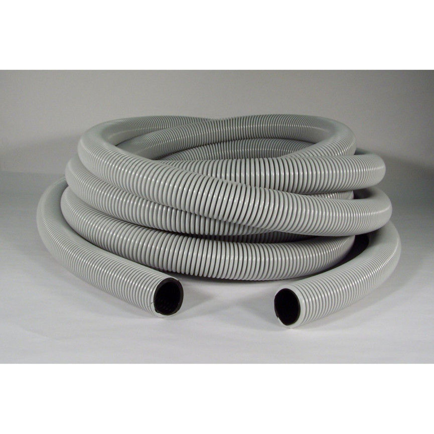 Hose for Central Vacuum - 50' (15 m) - 1 ¼" (32 mm) dia - Grey Black - Anti-Crush - Magnum - Flexhaust 6412508000