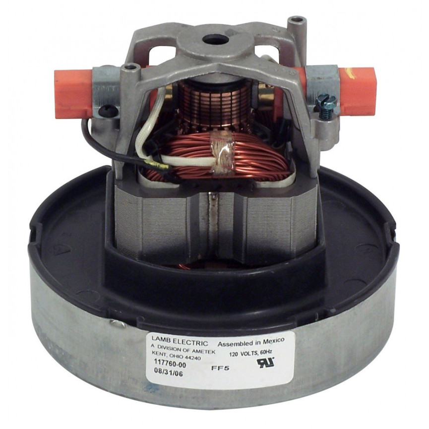 Thru-Flow Vacuum Motor - 5.7" dia - 1 Fan - 120 V - for Taski Bora Vacuum Cleaner - Lamb / Ametek 117760-00 (B) 