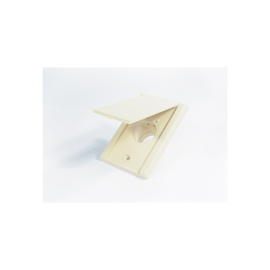 INLET VALVE - FITTING FOR CENTRAL VAC - CANPLAS - IVORY