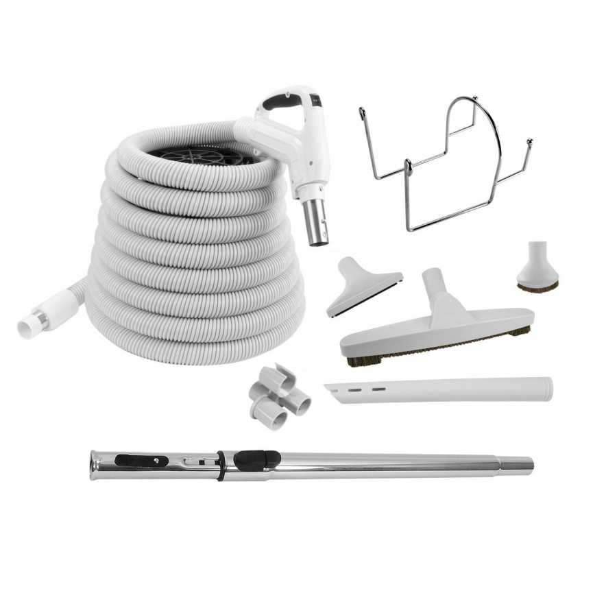 KIT CENTRAL LIGHT GREY 50' W BUTTON AND TELESCOPIC WAND