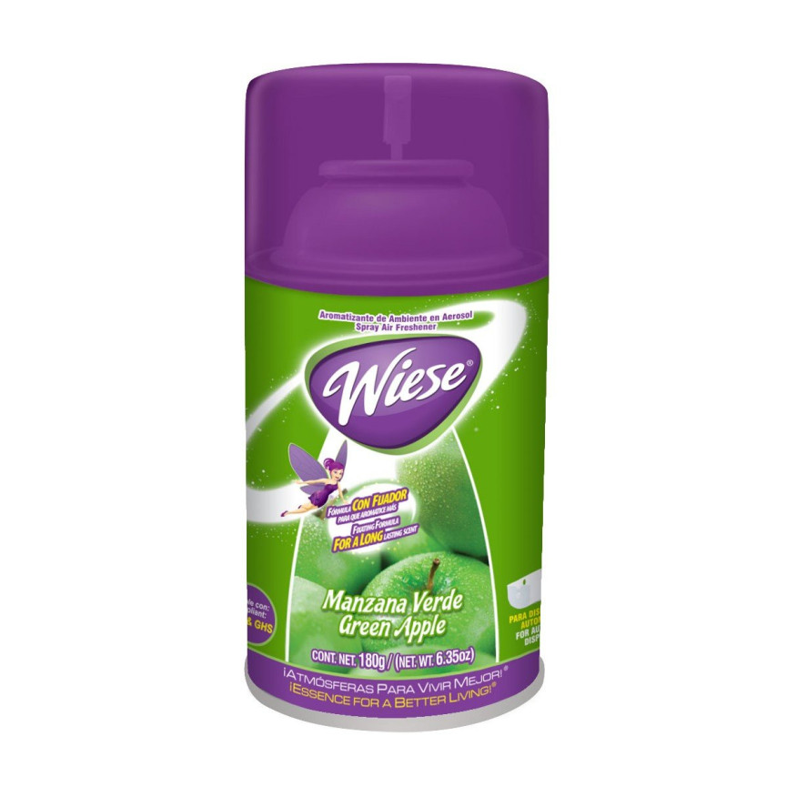 Metered Air Freshener - Green Apple Scent - 6.2 oz (180 ml) - Wiese NAEDC25