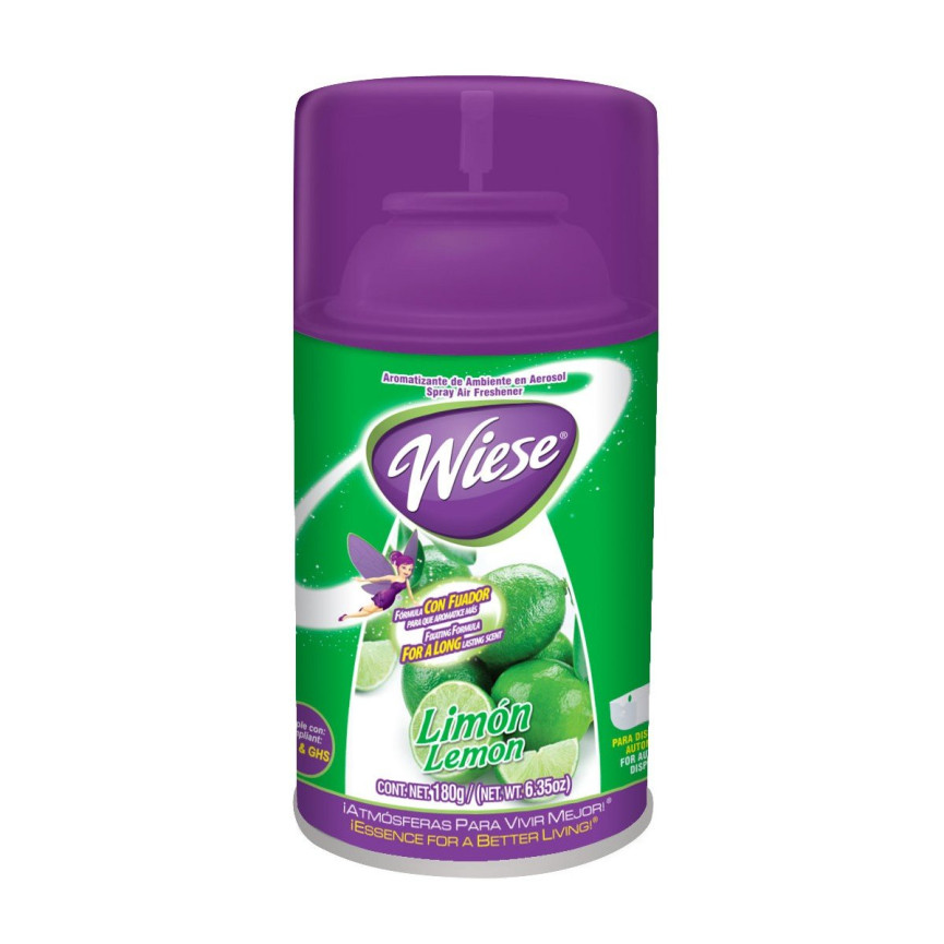 Metered Air Freshener - Lemon Scent - 6.2 oz (180 ml) - Wiese NAEDC06