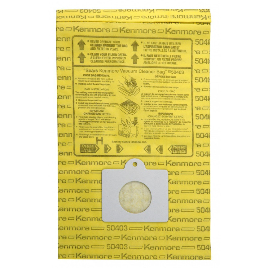 Paper Bag for Kenmore Canister Vacuum for Many Models - Pack of 10 Bags