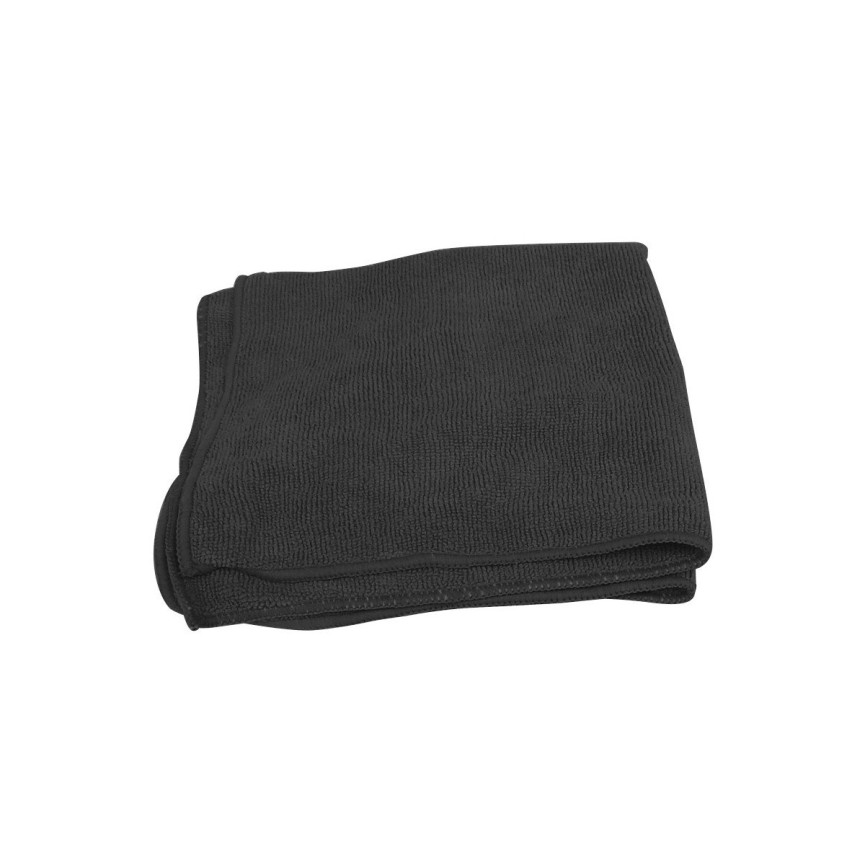 Multi-Purpose Microfiber Cloth 250 GSM - 16'' x 16'' (40.6 cm x 40.6 cm) - Black