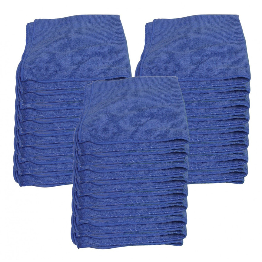 Microfiber General Purpose Cloth - 16" X 16" (40,6 cm X 40,6 cm) - Blue - Box of 25