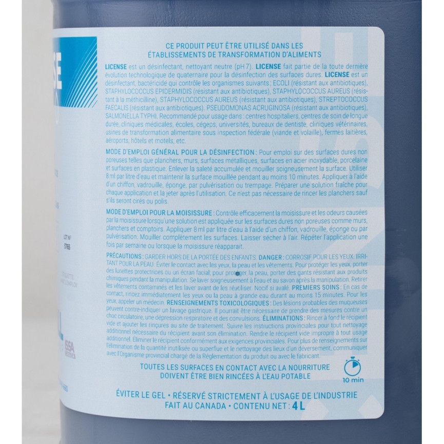 Neutral Concentrated Desinfectant Cleaner - 1.06 gal (4 L) - License