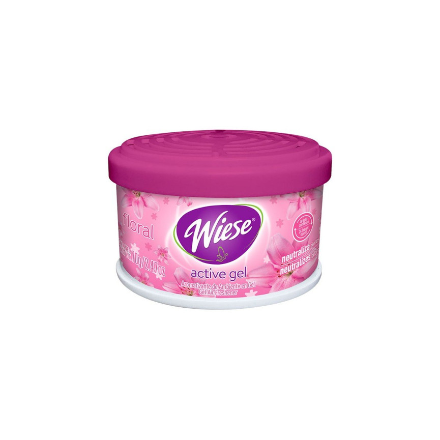 Odors Neutralizer - Air Freshener - Gel - Floral Scent - 2.47 oz (70 g) Jar - Wiese NARGE07