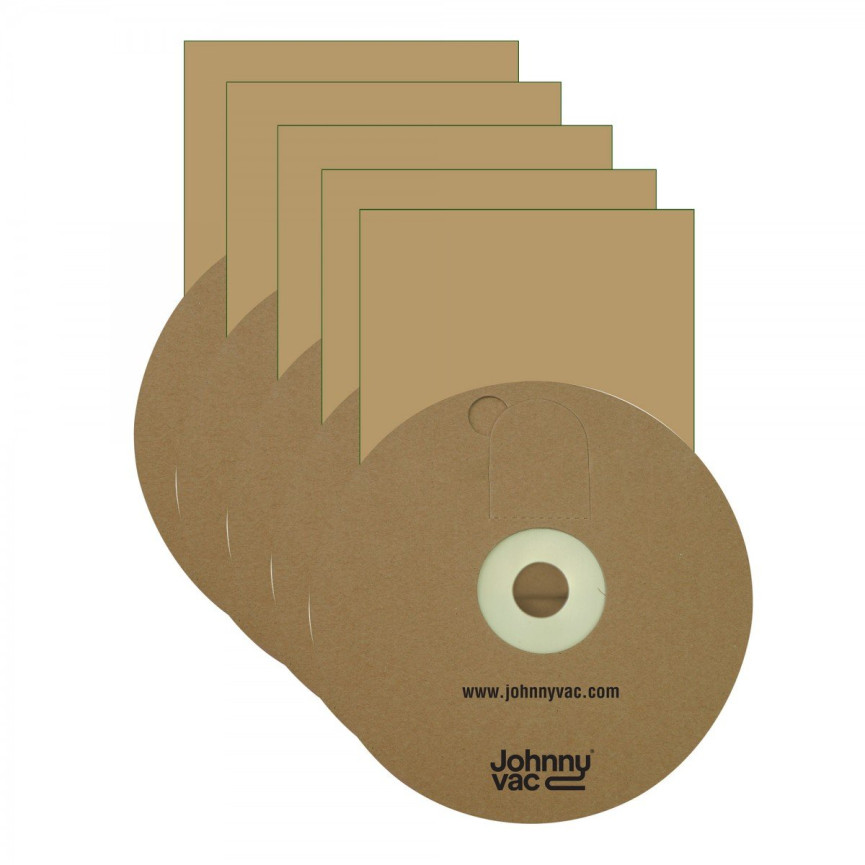 Round Paper Vacuum Bag for Ghibli Square T1 and Whirbel W1 - Pack of 5 Bags