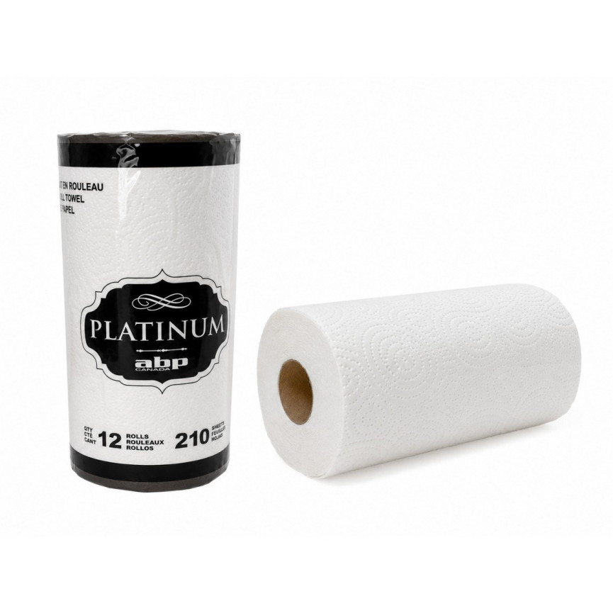 2-Ply Paper Towels - Pack of 12 Rolls, 210 Sheets per Roll