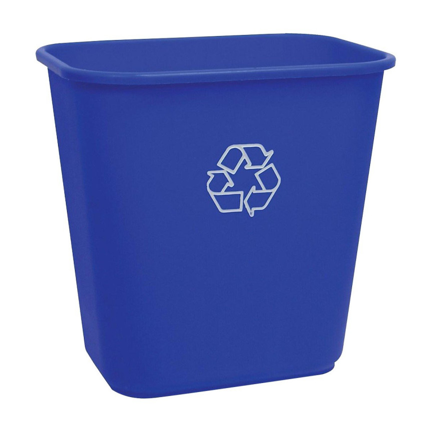 Recycling Bin - 5.7 gal (26 L) Capacity - Lightweight - Blue