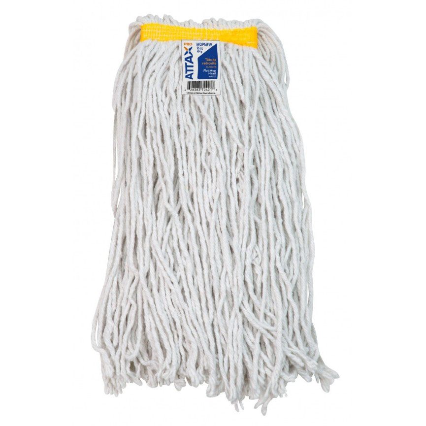 String Mop Replacement Head - Synthetic Washing Mops - 16 oz (450 g) - White