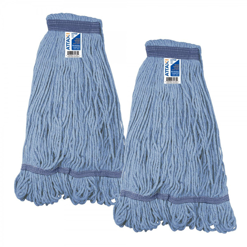 String Mop Replacement Head - Synthetic Washing Mops - 16 oz (554 g) - Blue - Pack of 2