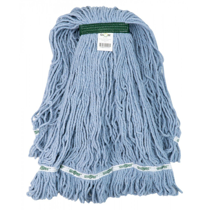 String Mop Replacement Head - Synthetic Washing Mops - with Narrow Strips and Looped End - Extra-Large - 32 oz (907 g) - Blue