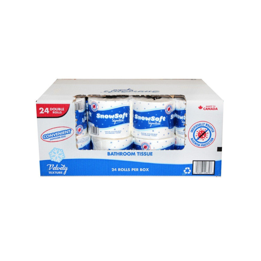 Virgin Bathroom Tissue Snow Soft Signature - 2-ply - 24 Rolls of 600 sheets - 24600SS