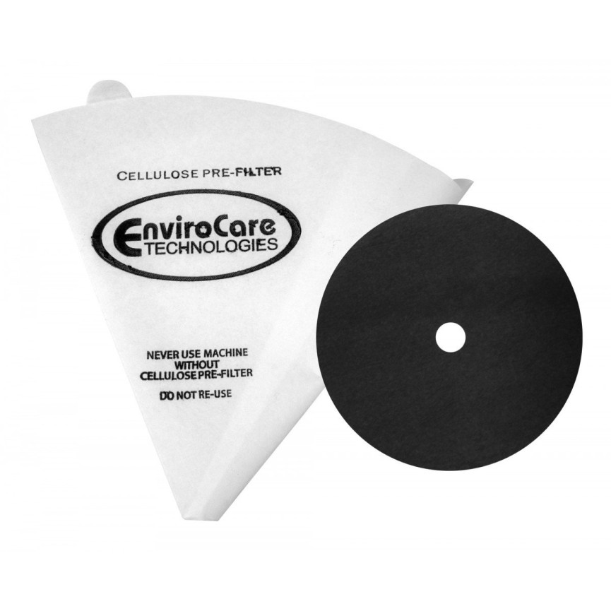 Cone Shape Paper Bag for Filter Queen Vacuum - Pack of 12 Bags + 2 Motor Filters - Envirocare 200JV