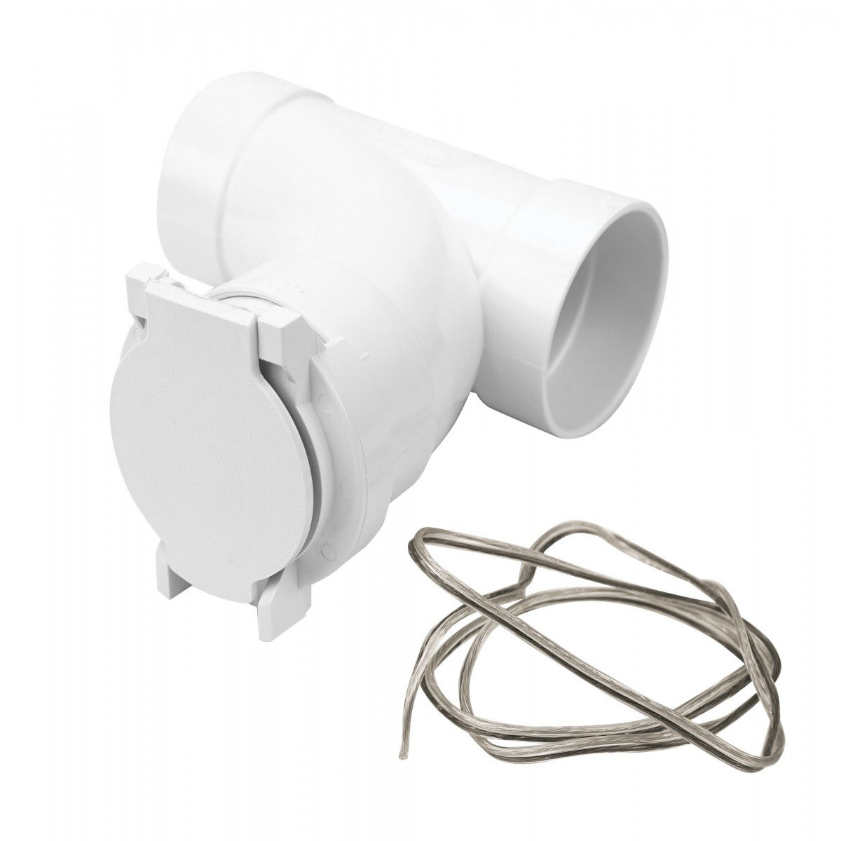 Utility Valve Kit Includes 90 ° T Elbow-shape, Electrical Inlet, and a Little Electrical Wire 24 V for Central Vacuum