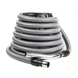 Hose for Central Vacuum - 35' (10 m) - Straight Handle - Button Lock - Flexible - Strong