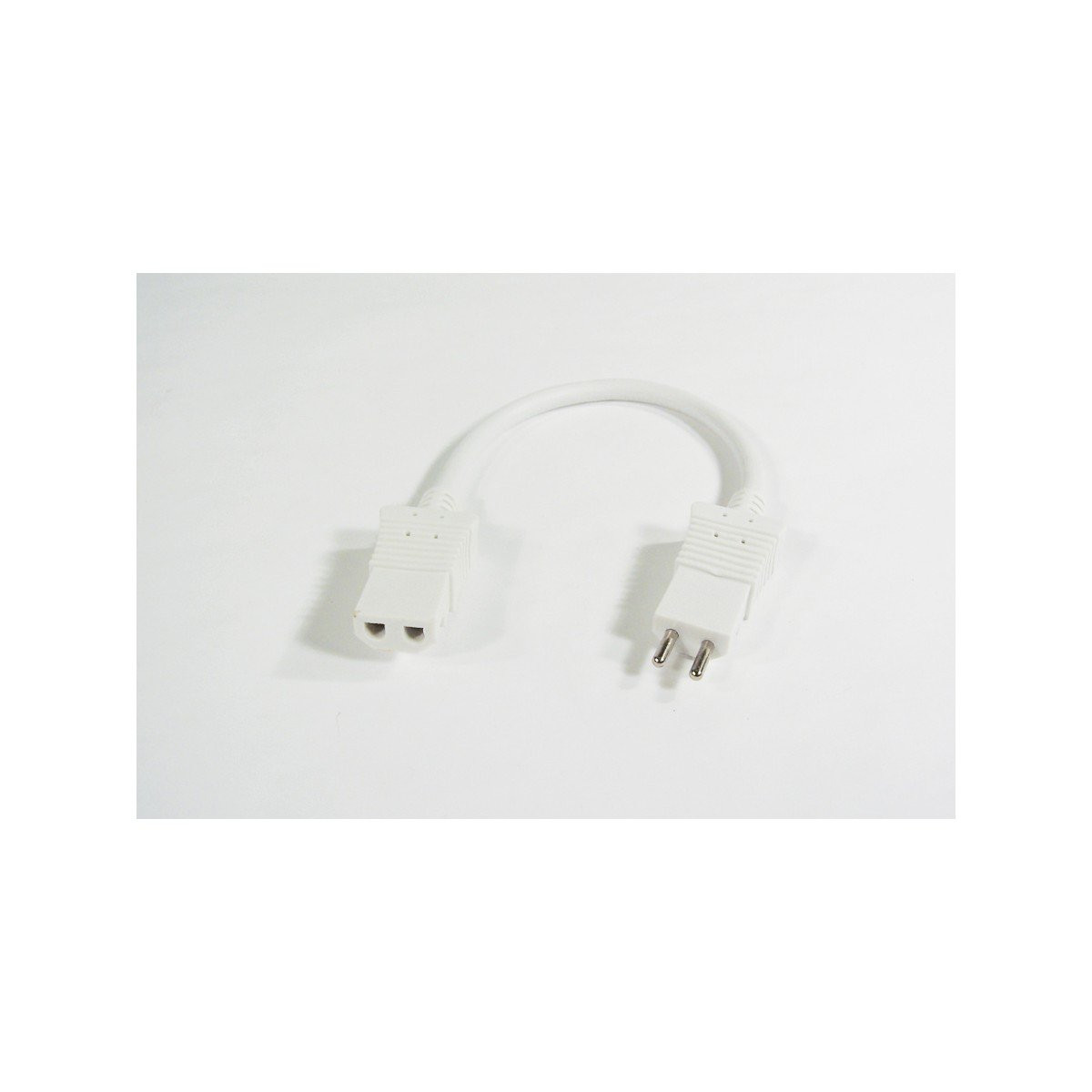 10" PIGTAIL ELECTRIC CORD (M/F) - WHITE