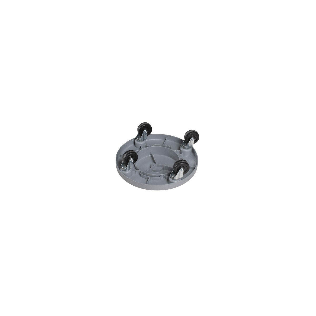 4-Wheel Dolly for Round Garbage Can - JS0041 - Medium Grey