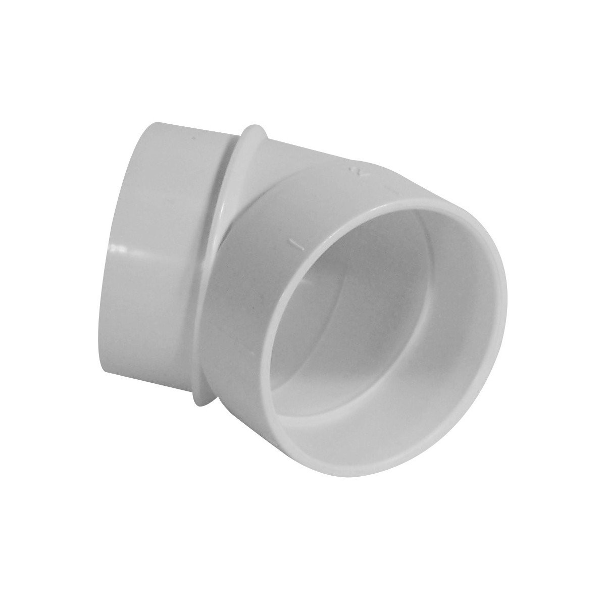 45° Elbow M/F - Fitting for Central Vac Installation - White - Plastiflex SV8060