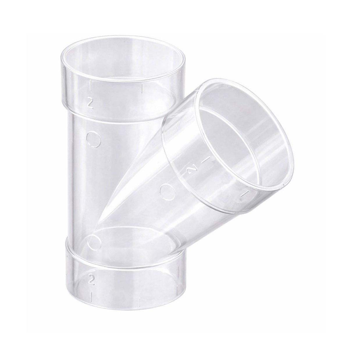 45° Elbow (Y Fitting) - For Central Vacuum Installation - Clear
