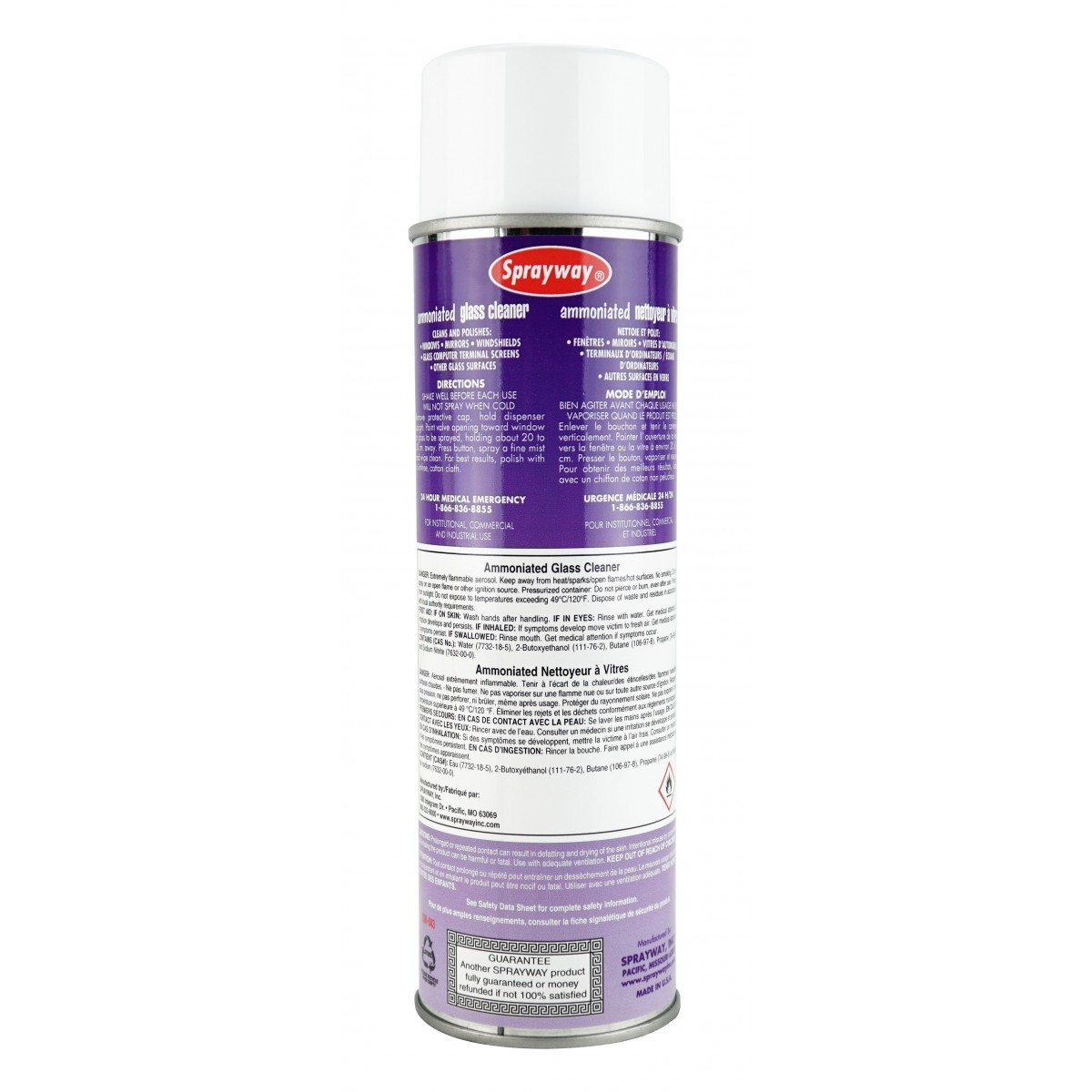 ***TEMP NLA***Ammoniated glass cleaner by Sprayway - 1lb, 3 oz (539g) - SW-043