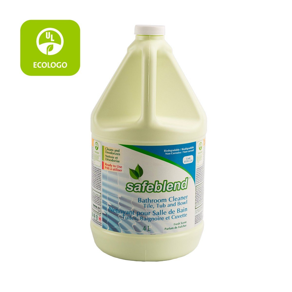 Ecologo Bathroom Cleaner for Tile, Tub, and Bowl - 1.06 gal (4 L) - Safeblend