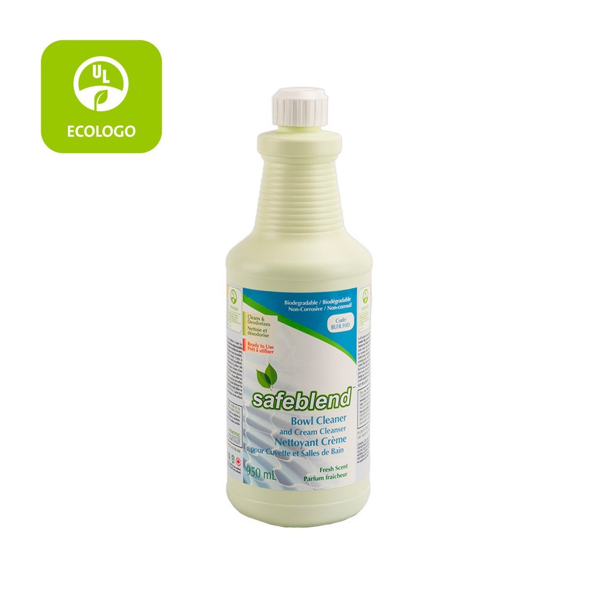 Ecologo Bathroom and Bowl Cleaner Cream Cleanser - 33.4 oz (950 ml) - Safeblend