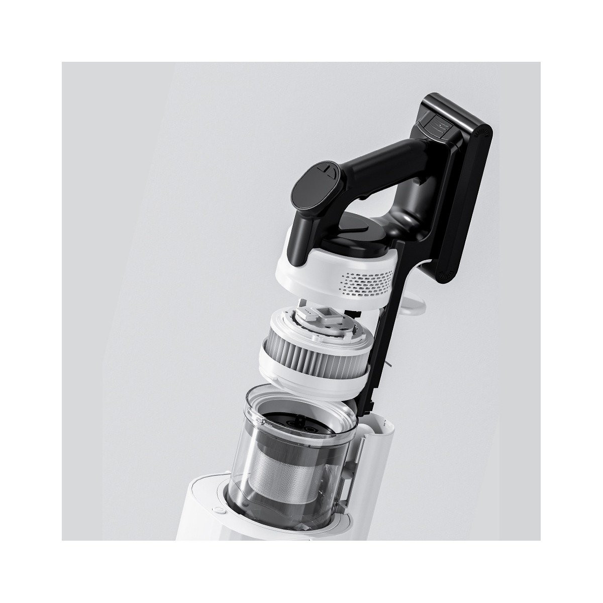 Cordless Stick Vacuum Cleaner with Charging Station - SERENITY - 25.9 V Battery - White
