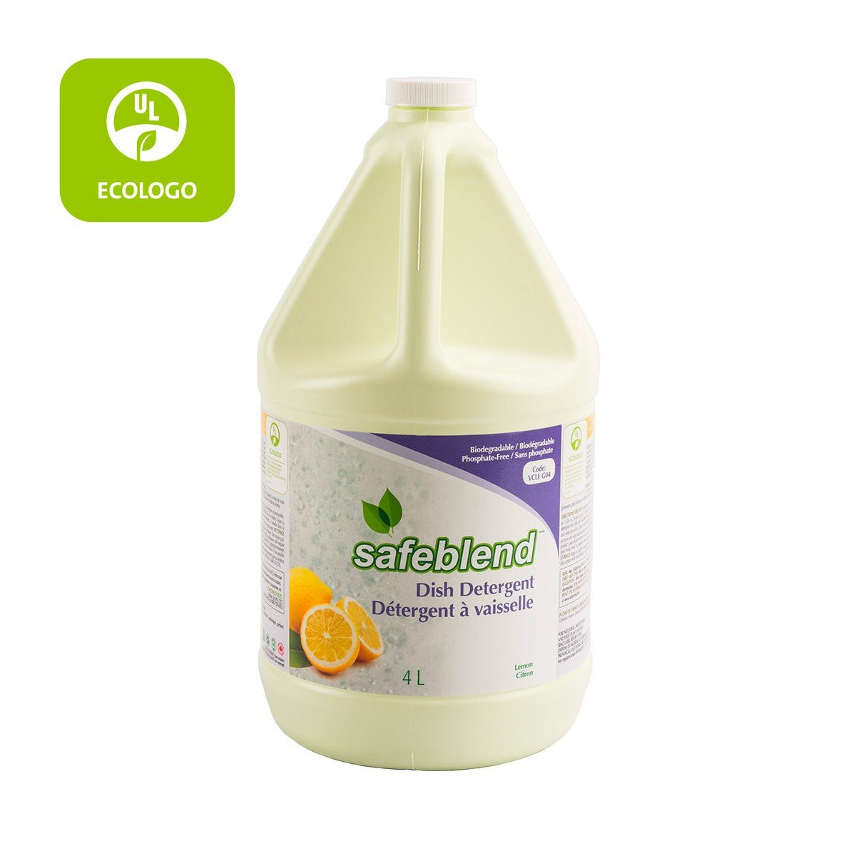 Ecologo Dish Detergent / Soap - Lemon - 1.06 gal (4L) - Safeblend