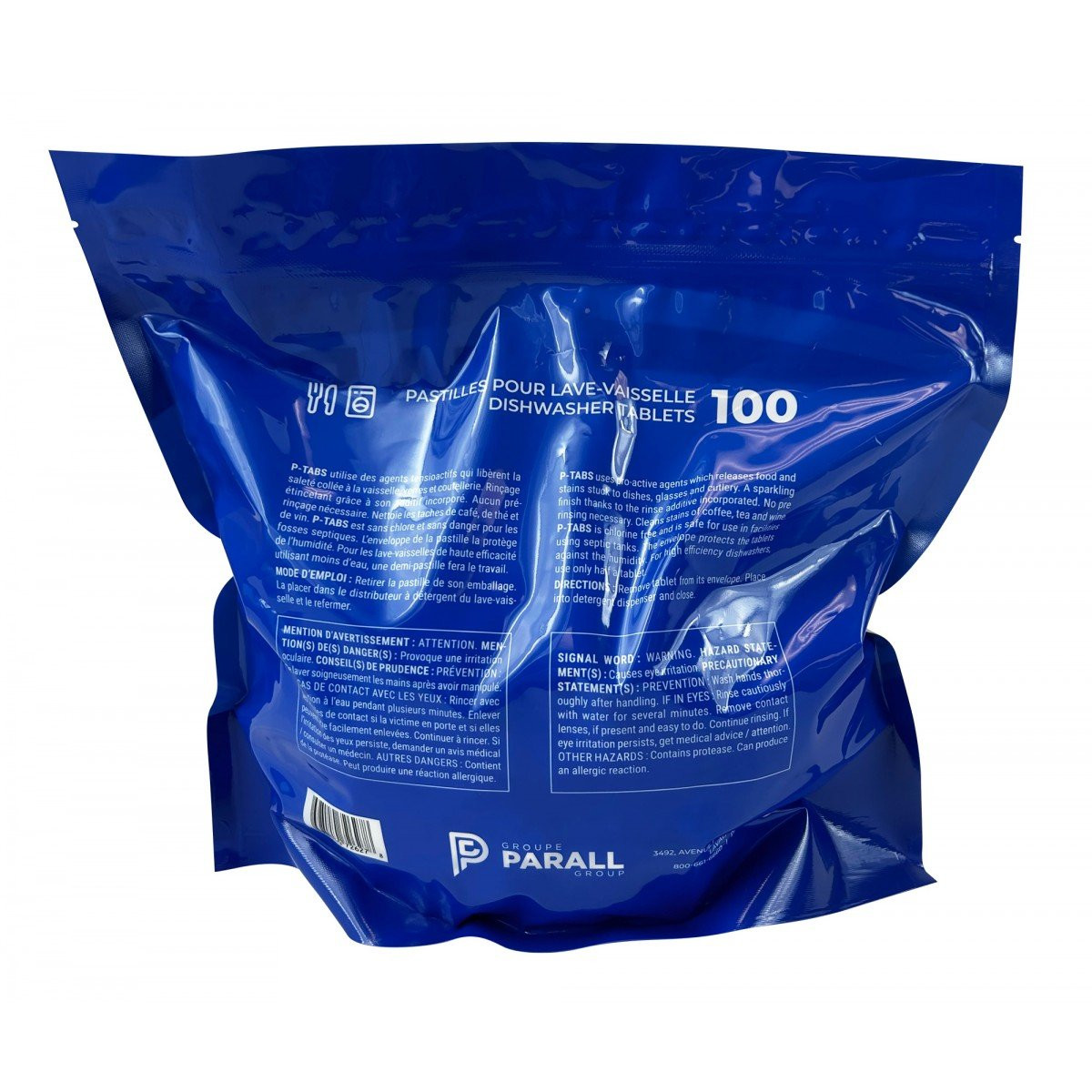 Dishwasher Detergent Tablets Phosphate Free - Ultra Concentrated - Box of 100 - Parall P-TABS