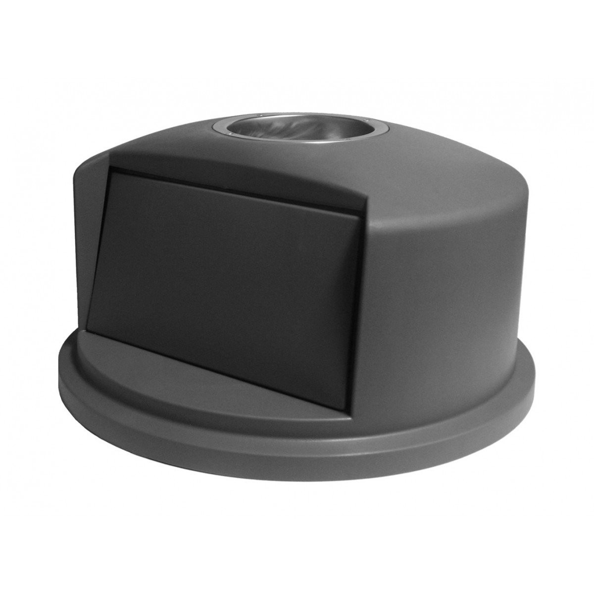 Dome Top Lid with Ashtray - for Trash Can / Bin - Wastebasket 32 gal (145.4 L) - Light Grey