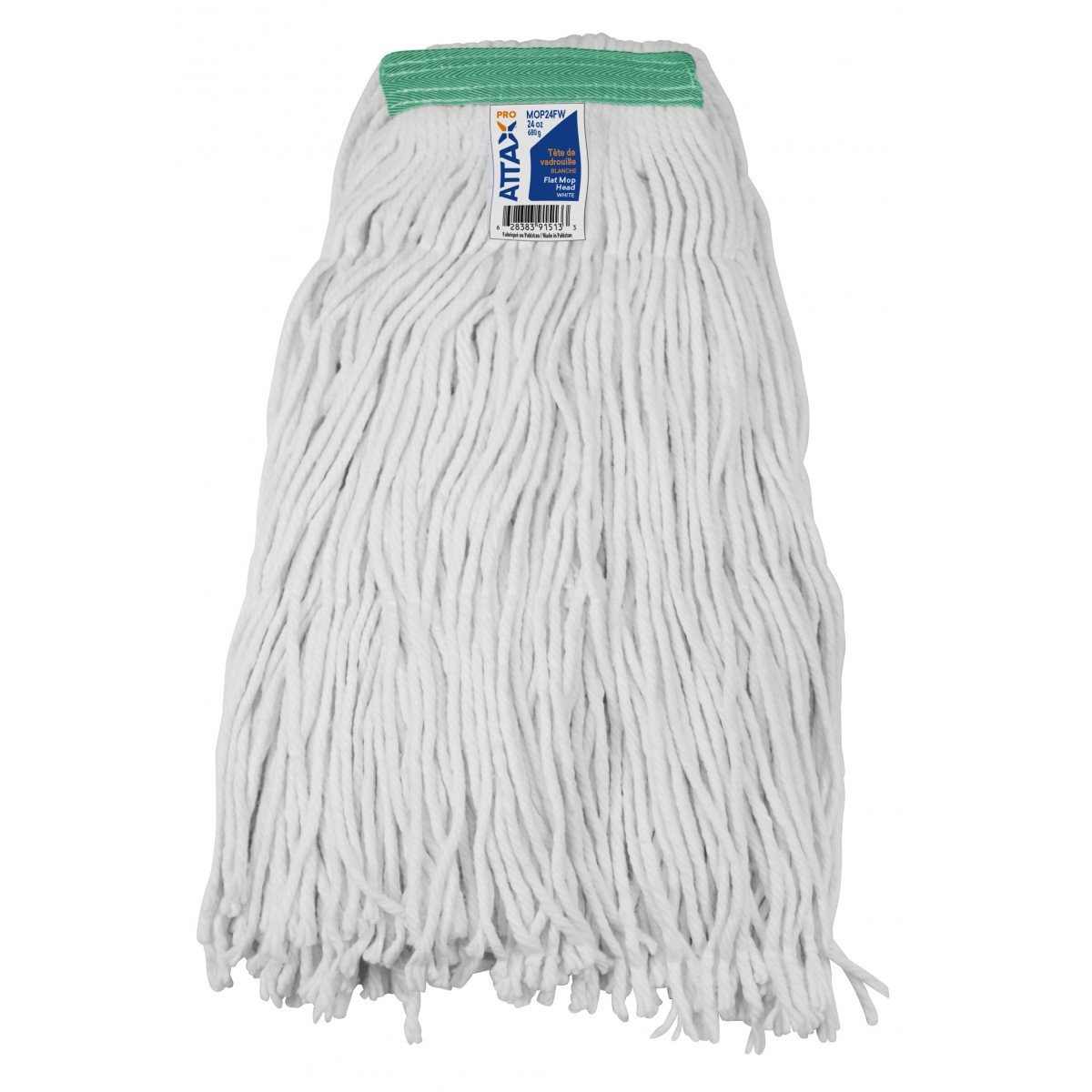 Synthetic String Mop Replacement Head - Medium (24 oz / 680 g) - White