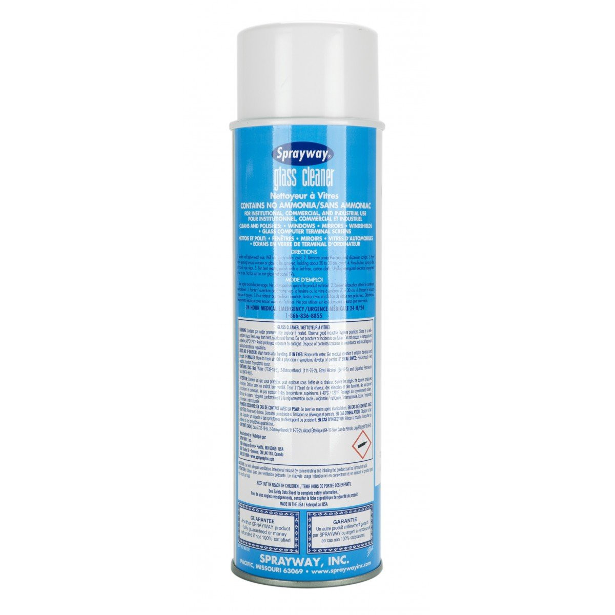 Foaming Glass Cleaner Aerosol - Sprayway - 19 oz (539 g) - Sprayway 50C/50W
